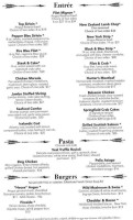 Springfield Grille menu