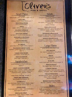 Oliver's Pub Grill menu