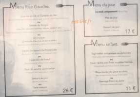 Le Rive Gauche menu