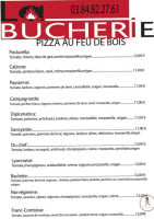 La Bucherie menu