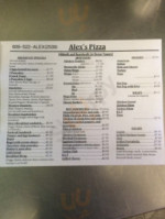 Alex's Pizza menu