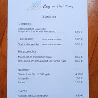 Café-bistro Drei König Kiebingen menu