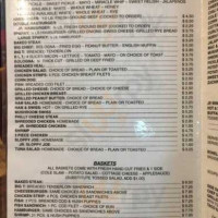 Skinny's Tavern menu