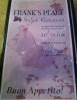 Frank's Place menu