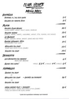 Club House-tennis Saint-gervais menu