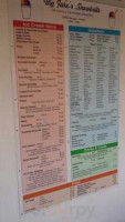 Big Jake's Sandwich Shop menu