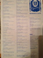 Boxer's Cafe menu