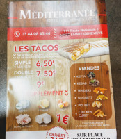 Mediterranee menu