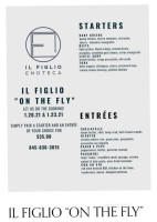 Il Figlio Enoteca menu