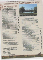 Bainbridge Inn menu