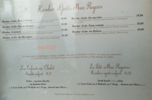 Chalet Regain menu