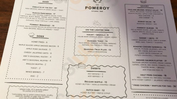 The Pomeroy menu