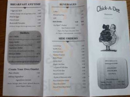 Chick-A-Dee Restaurant menu