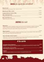 Au Bouchon Chapellois menu
