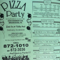 Pizza Party menu