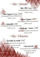 Le Chamois menu