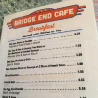 Bridge End Cafe menu