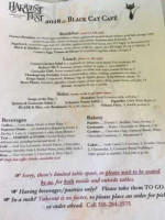 Black Cat Cafe And Bakery menu