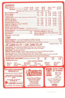 Jim's Pizza Chalet menu