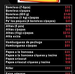 Alchicken menu