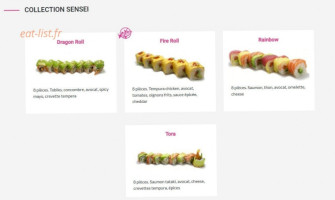Sensei Sushi menu