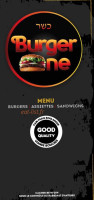 Burger One menu