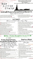 The Little Italy menu