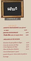 L'Auberge du Chat Perche menu