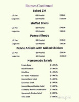 Hawk's Corner Deli menu