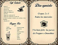 Travel Enjoy Coffee menu