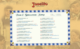 Cafe Joselito Amsterdam menu