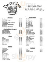 Dairy Inn menu