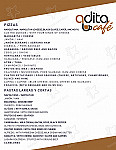 Adita Cafe menu