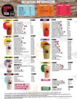 Kung Fu Tea menu