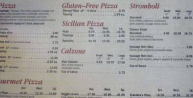 Original Italian Pizza And menu