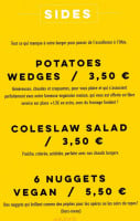 Hank Vegan Burger Rochechouart menu