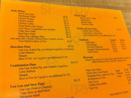 Jackie's Diner menu
