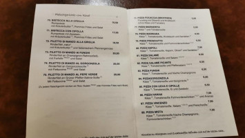 Gaststätten, La Piazzetta menu