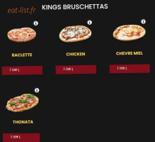 Pizza King menu