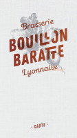 Brasserie Bouillon Baratte menu