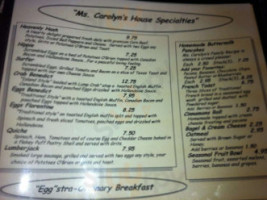 Ms. Carolyn's menu