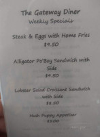 The Gateway Diner menu