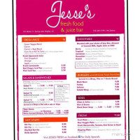 Jesse's Fresh Food Juice menu