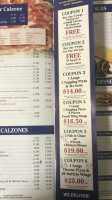 Rino's Pizza menu