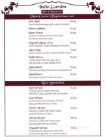 India Garden Oberlin menu