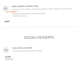 Le Moulin à Pizza menu