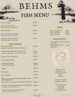 Behm's menu