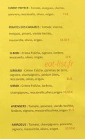 Camion Pizza menu