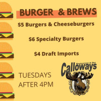 Calloway's Restaurant Bar menu