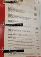 Pizza Pierrot menu